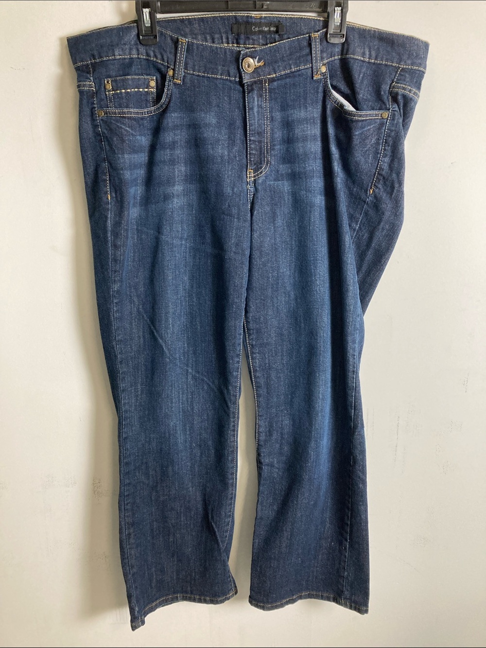 Calvin Klein Jeans Straight-Leg Jeans in Dark Blue